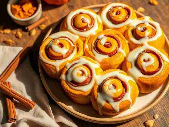 Easy Pumpkin Cinnamon Rolls