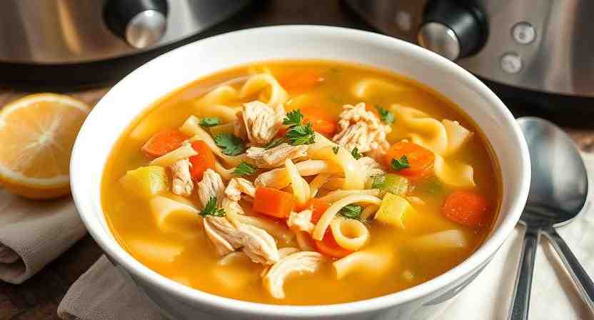 Best Crockpot Chicken Noodle Soup
