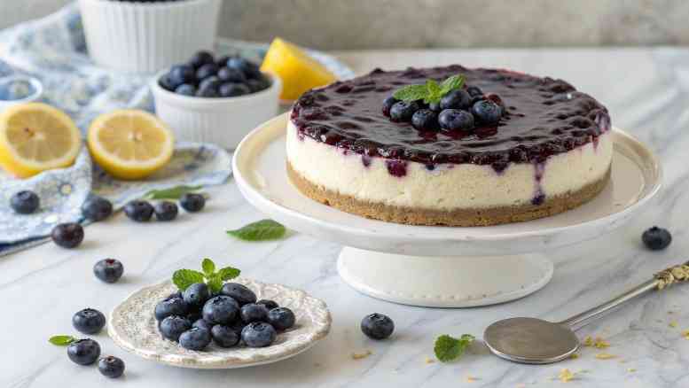 No Bake Blueberry Cheesecake