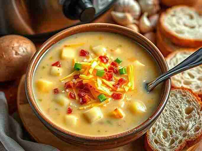 Easy Crockpot Potato Soup
