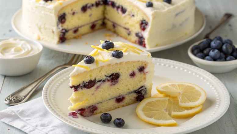 Best Lemon Blueberry Cake