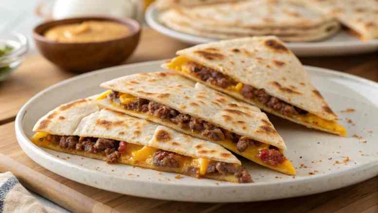 Best Cheeseburger Quesadilla