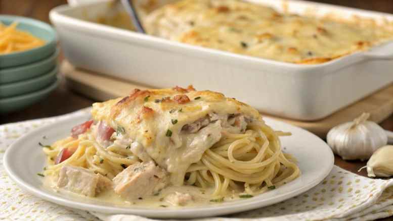Best Chicken Spaghetti Casserole